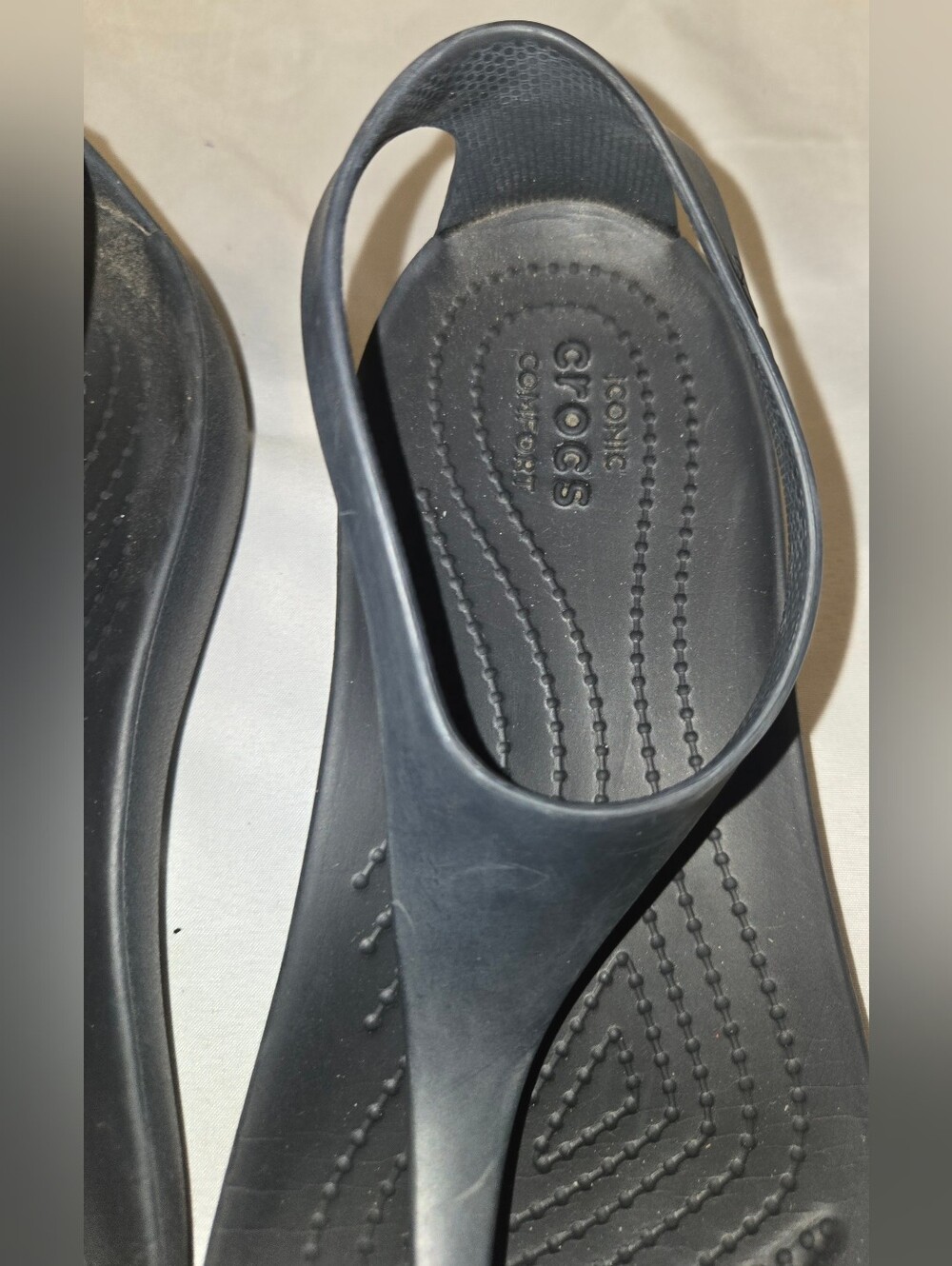 Crocs Sexi Serena Thong Sandals in Black Sz 7 - Picture 7 of 10